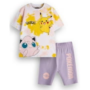 Pokemon Girls Multicoloured T-Shirt and Shorts Set